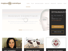 Tablet Screenshot of magique-cosmetique.at